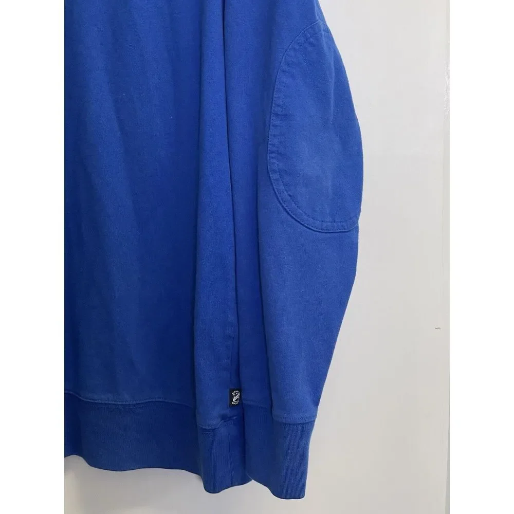 Vintage‎ Chaps Ralph Lauren Pullover Mens Size M Blue 1/4 Zip Y2k Spell Out